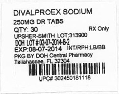 Label Image For 250mg (Divalproex 250mg)